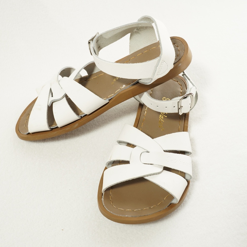 White Salt Water Sandals; Size 1
